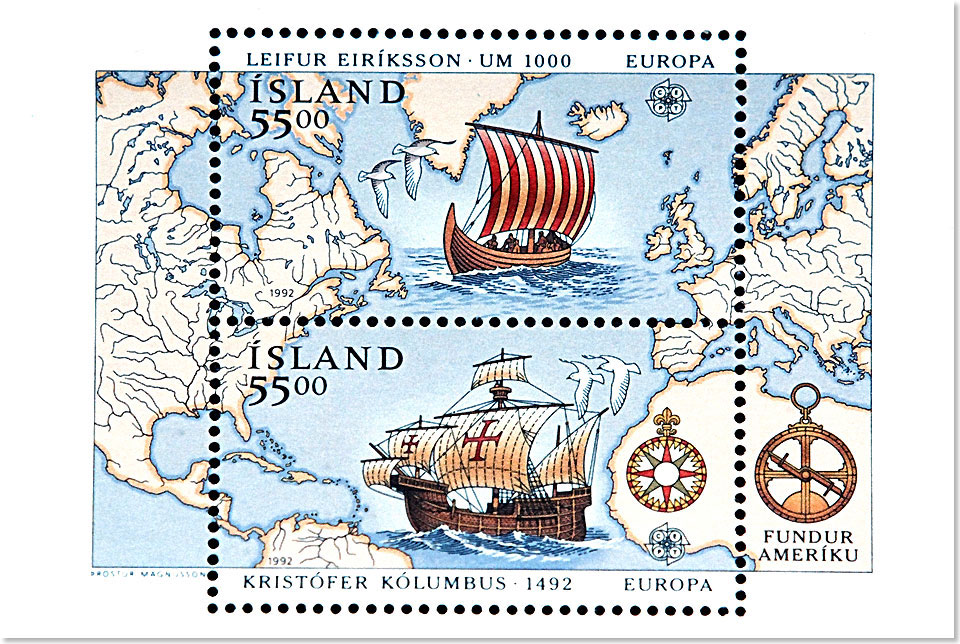 Briefmarke der fringer, grnlndischen und islndischen Post