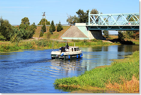 Erste 
	Probefahrt bis zur Grenzbrcke in Czarnkow/Scharnikau