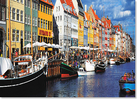 Der Nyhavn in Kopenhagen  eine der wichtigsten Sehenswrdigkeiten der Stadt.
