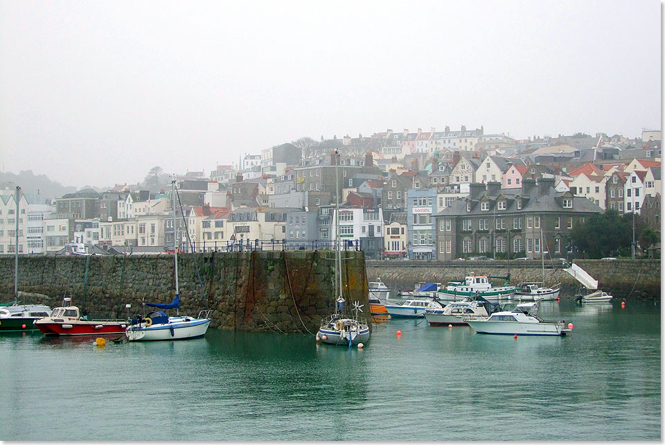 Abschied von St. Peter Port auf der Insel Guernsey.