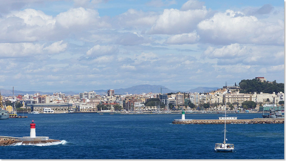 In den Hafen von Cartagena luft die Noordam Slalom: Von hier zog Hannibal vor 2200 Jahren in den Krieg, spter verschifften Rmer 700 Jahre Silber nach Italien. 