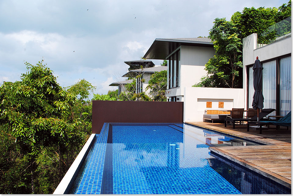 Mit eigenem Pool, Sonnenterrasse und kleinem Garten verfgt jede Villa auch auen ber viel Privatsphre. 