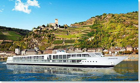 Das Fahrgebiet der LAFAYETTE von CroisiEurope ist vornehmlich der Rhein.