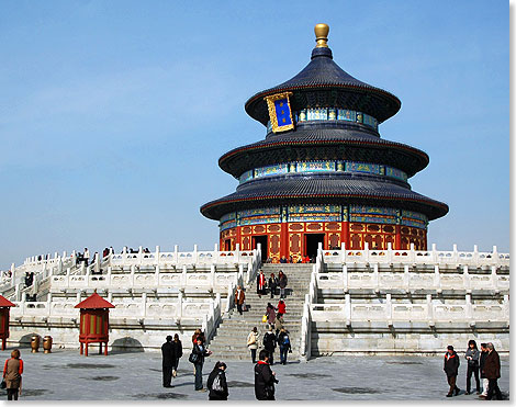Foto: Carsten Heinke, Leipzig Die Erntehalle im Park des Himmelstempels in der chinesischen Hauptstadt.