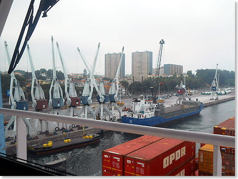 Nach La Coruna haben wir den zweiten Hafen erreicht - Leixoes bei Porto.