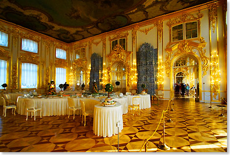 Zarskoje Selo  ein Saal im Groen Katharinen Palast in Pushkin.