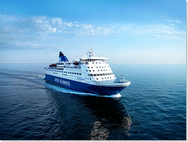 Die 1994 erbaute CROWN SEAWAYS von DFDS hat eine Kapazitt fr 2.044 Passagiere und 450 PKW.