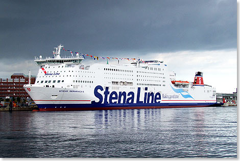 Die STENA GERMANICA am Schwedenkai in Kiel.