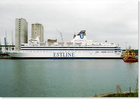 Die ESTONIA im Juli 1993 im Stockholmer Hafen.