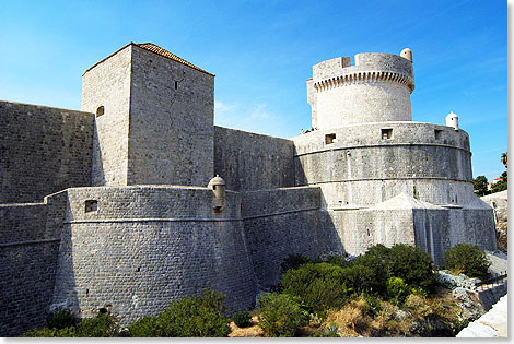 Stadtmauer mit Befestigungsanlagen in Dubrovnik