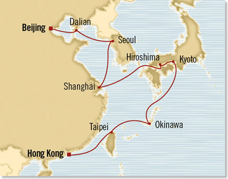 Die Route Ihrer Reise „Asiatisches Intermezzo”. 
