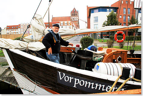 Festgemacht an der VORPOMMERN in Greifswald.