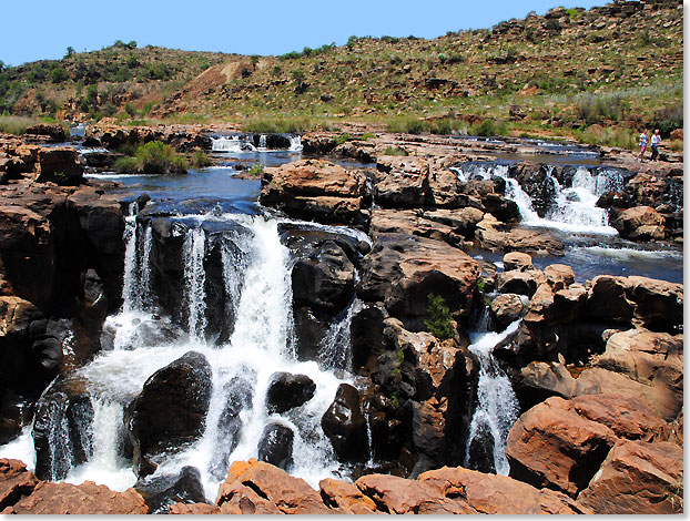 Die Wasserfälle des Treur River bringen den Blyde nicht nur richtig in Fahrt, sondern sind auch für die Bildung der berühmten Strudellöcher verantwortlich. 
