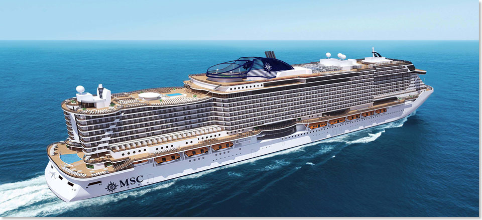 Der neue MSC-Prototyp mit dem Projektnamen Seaside wird das grte Kreuzfahrtschiff sein, das Fincantieri je gebaut hat. 