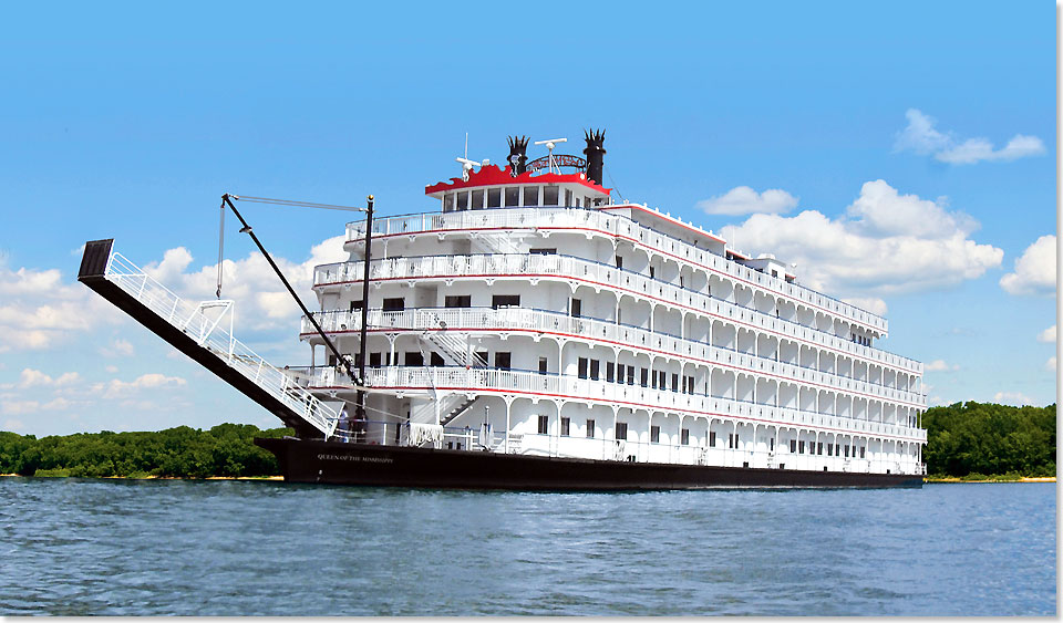 Ihr Zuhause auf diesen Reisen ist die QUEEN OF THE MISSISSIPPI.