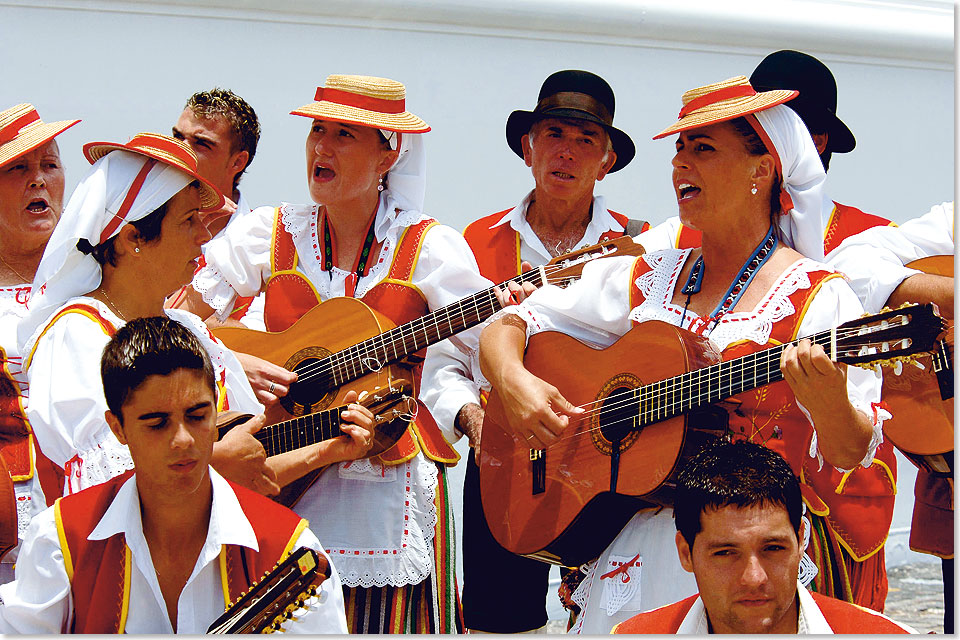 Folklore-Gruppe auf Madeira. 