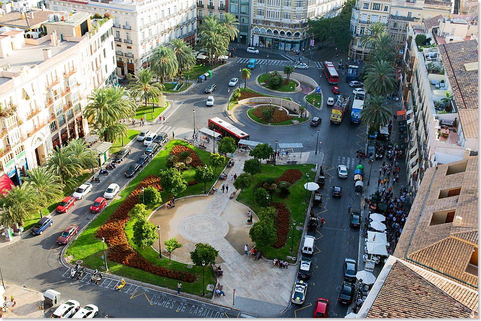 Die Altstadt von Valencia: Plaza de la Reina von oben.