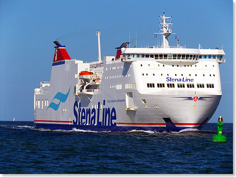 Die Stena-Fhre MECKLENBURG-VORPOMMERN vor Warnemnde. 