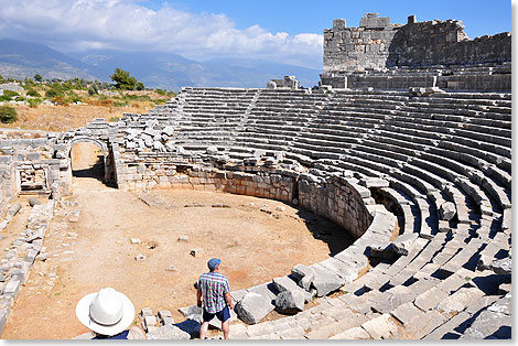 Ein rmisches Amphitheater in Xanthos, Sdtrkei.