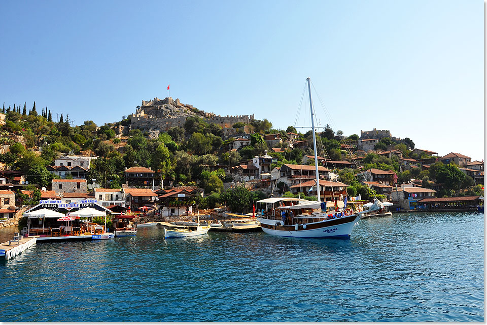 Schner Blick auf Kaş an der lykischen Trkei-Kste.