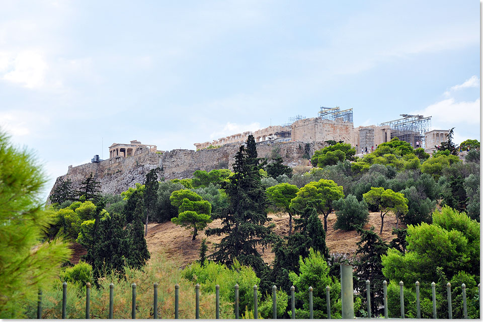 Wurde gerade wieder mal restauriert: Die berhmte Akropolis von Athen.