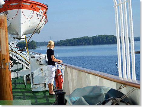 Nach den finnischen Seen und Schren ldt ab 2015 die dnische Inselwelt zum Sehen und Staunen auf dem Bootsdeck ein. 