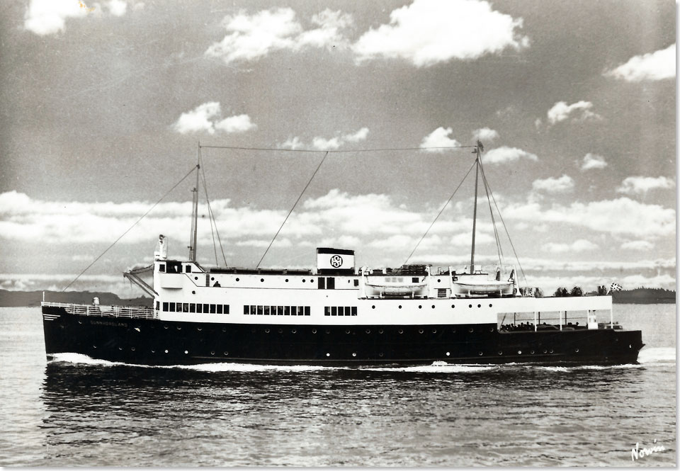Von 1949 bis 1973 diente die heutige BRAHE unter dem Namen SUNNHORDLAND als Auto- und Personenfhre in den sdnorwegischen Fjorden. 