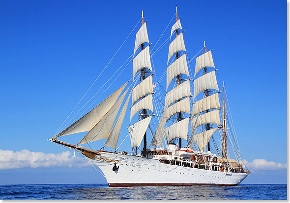 SEA CLOUD – Der Viermaster unter Vollzeug in seiner ganzen Pracht und Herrlichkeit.