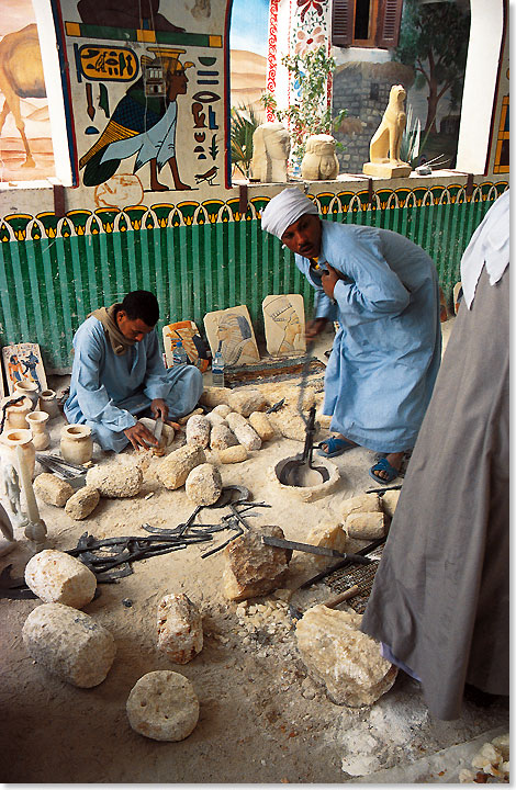 Alabaster-Manufaktur in Luxor, gypten.