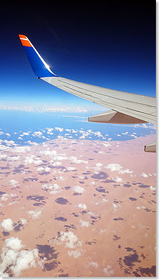 Die Boing 737-800 hat bereits den gyptischen Luftraum im Norden erreicht.