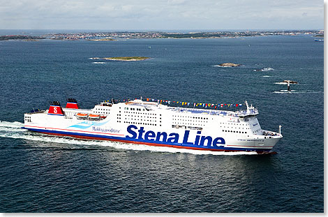Die STENA GERMANICA in den Schren vor Gteborg.