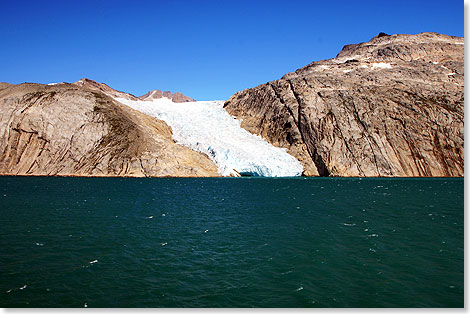 Sund-Gletscher Nummer 3 schafft es gerade noch.