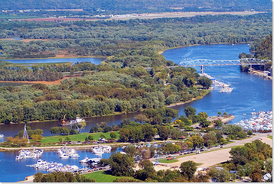 Red Wing in Wisconsin liegt direkt am Mississippi.