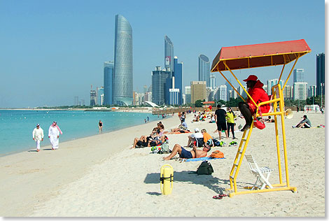 Der Strand von Abu Dhabi.
