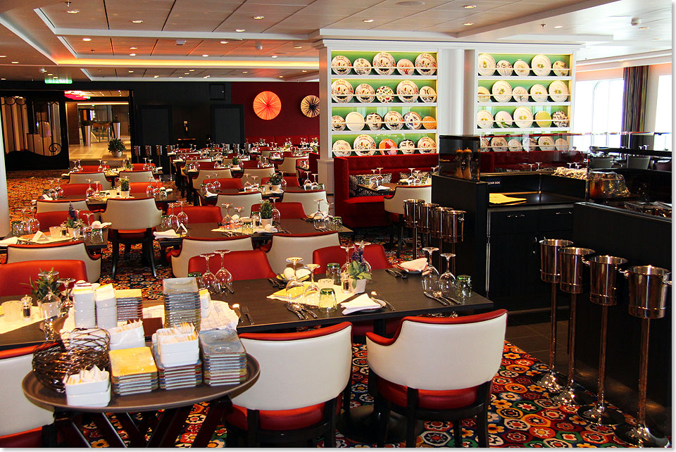 Das Hauptrestaurant Atlantik gliedert sich in die drei Bereiche Brasserie, Mediterran und Klassik.