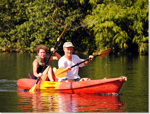 ... gengend Kraft und Zeit die Schnheit der Natur in tiefen Zgen zu erleben. Dass ich nicht der beste Paddler bin, macht Karin wieder wett: Sie ist eine prima Steuerfrau!