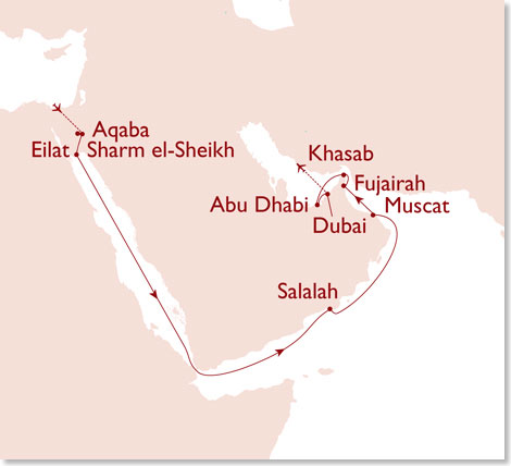 Die Route Ihrer Reise Festtagsstimmung vor orientalischer Kulisse. 