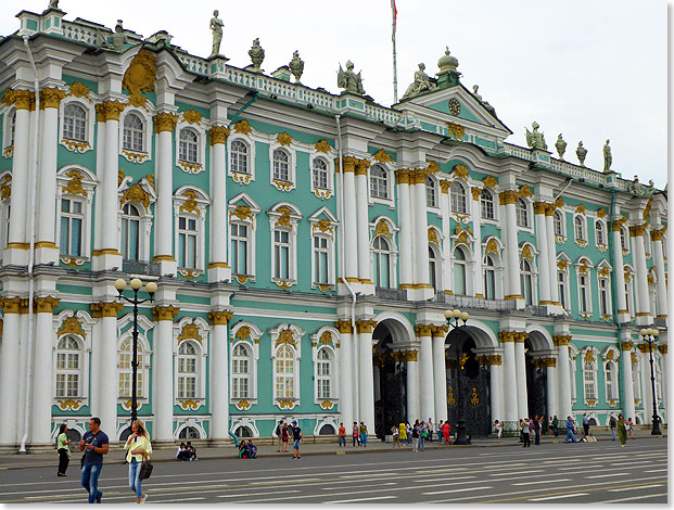 Der Winterpalast ist heute Teil der Eremitage und gilt als Prunkstck des russischen Barock. Die Eremitage ist eines der grten Kunstmuseen der Welt.