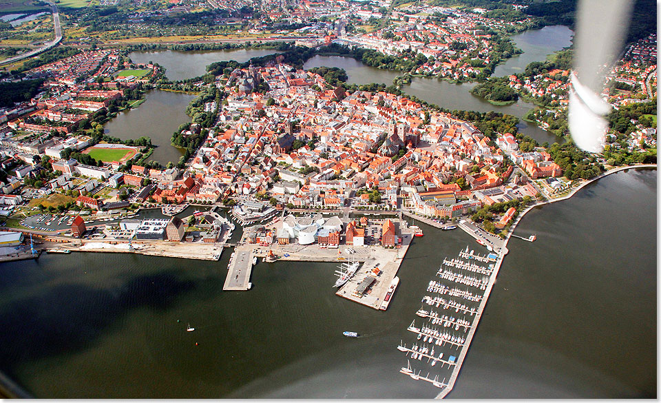 Die Hansestadt Stralsund von ihrer besten Seite gesehen.