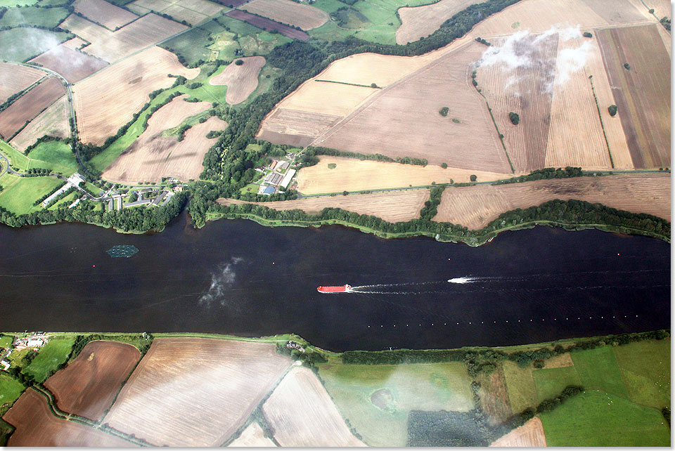 Der Nord-Ostsee-Kanal bei Rendsburg.