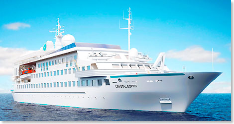 Die CRYSTAL ESPRIT wird fr nur 62 Gste besondere Kreuzfahrten im Turnus unternehmen.