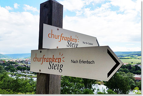 Auch fr Schwindelfreie Wanderer, Kletterer und Abenteurer bietet Churfranken eine Attraktion, den Churfrankensteig. Er fhrt von Klingenberg nach Erlenbach. 