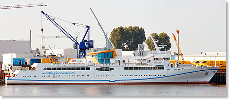 Die neue Helgolandfhre HELGOLAND der Reederei Cassen Eils soll nach aktuellen Planungen der Fassmer-Werft in der zweiten Oktoberhlfte 2015 starten.
