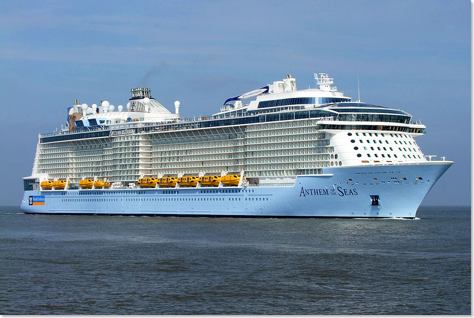 Das erst 2015 von der Papenburger Meyer Werft erbaute Kreuzfahrtschiff ANTHEM OF THE SEAS kehrte zurck in den Ausgangshafen Cape Liberty, New Jersey.