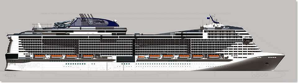 Auf diesen 313 Meter langen Neubauten der MERAVIGLIA-Plus Generation, die als Ganzjahresschiffe fr alle Wetterverhltnisse ausgerstet werden, stehen 2.444 Gstekabinen fr bis zu 4.900 Passagiere zur Verfgung.