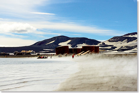 Whalers Bay auf Deception Island.