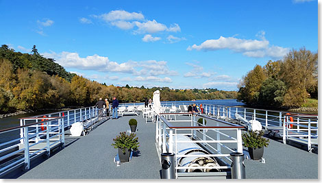 Die Loire verengt sich oberhalb von Nantes.