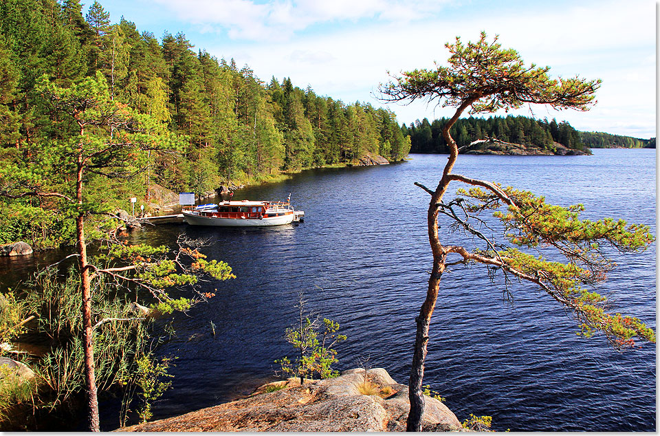 Der idyllische Naturliegeplatz von Linnavuori.