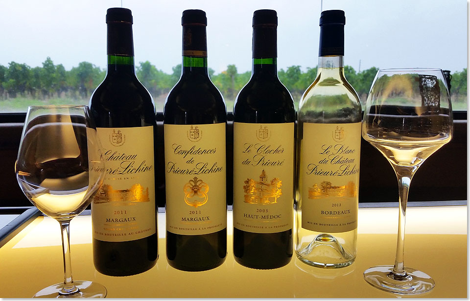 Vier Spitzenweine von Weingut Chteaux Prieure-Lichine.