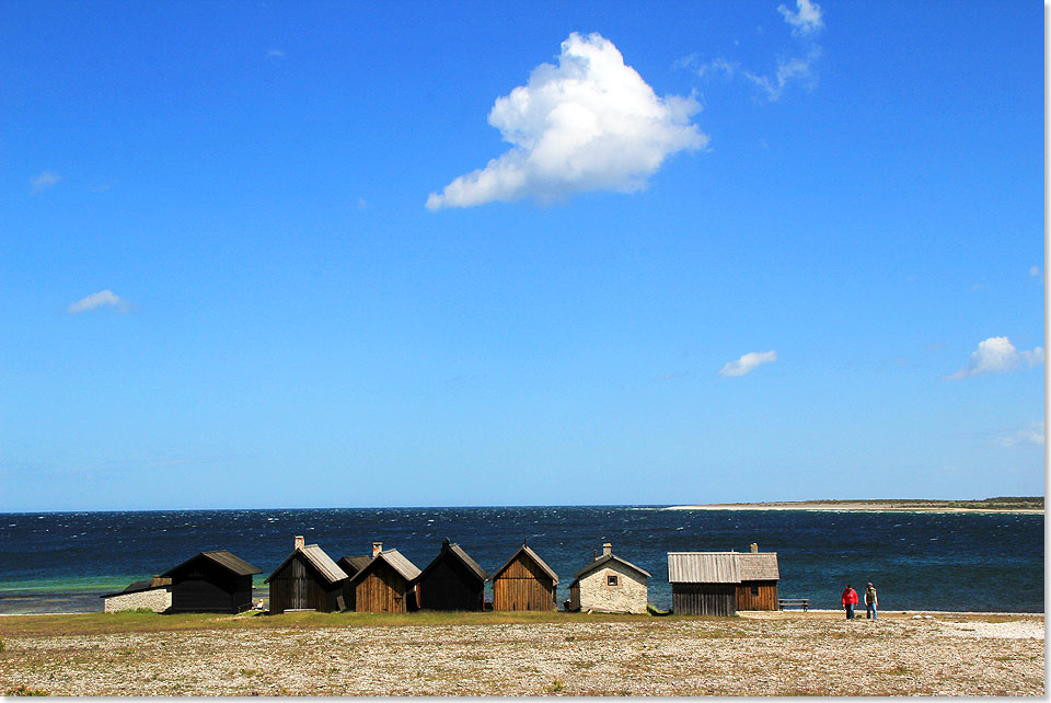 Historische Holzhtten-Fischersiedlung westlich von Digerhuvud.